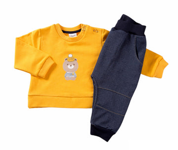 Completo due pezzi bimbo felpato dentro Babyvip