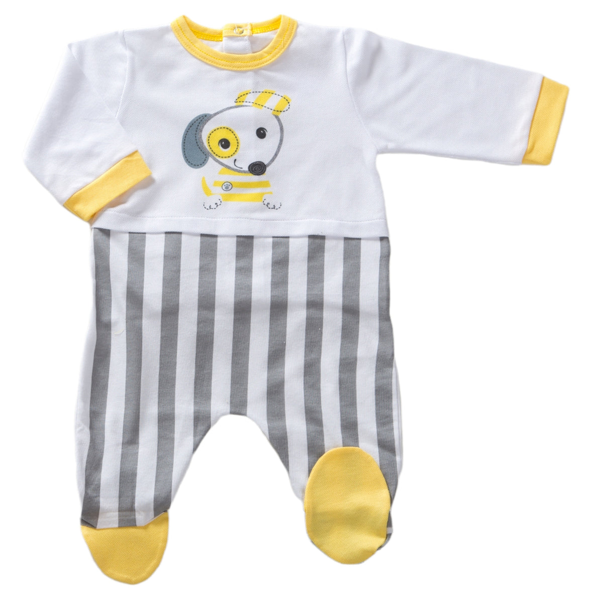 Tutina con cagnolino e righine Babyvip T2549/11