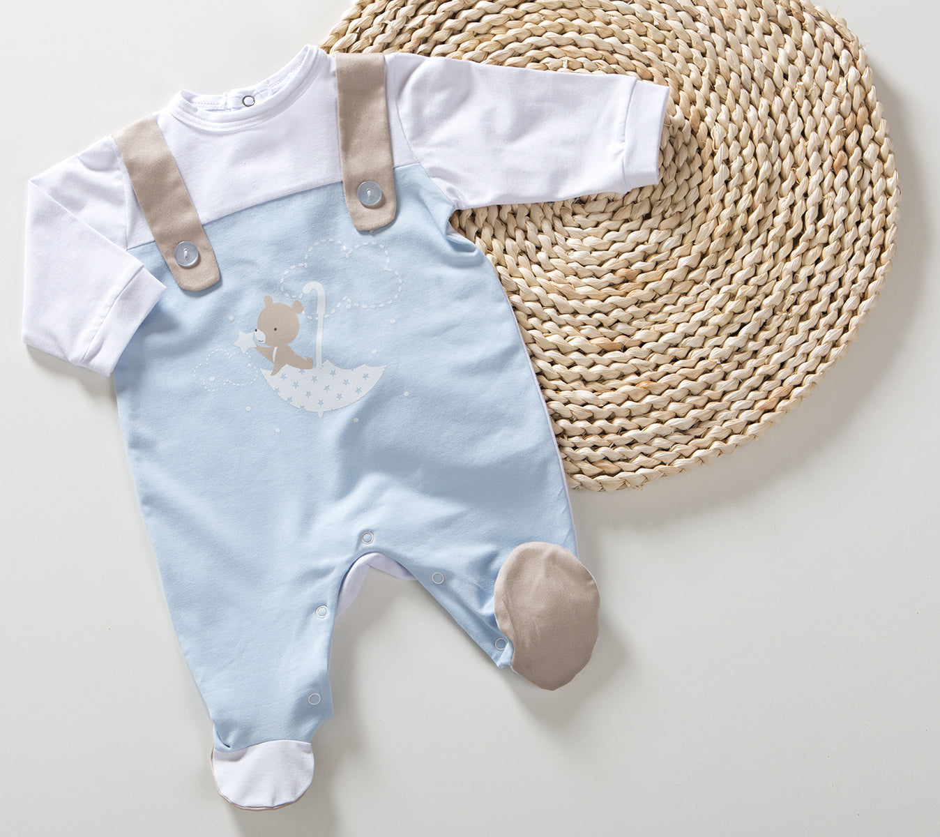 Tutina bimbo con simil bretelle Babyvip T2532/04