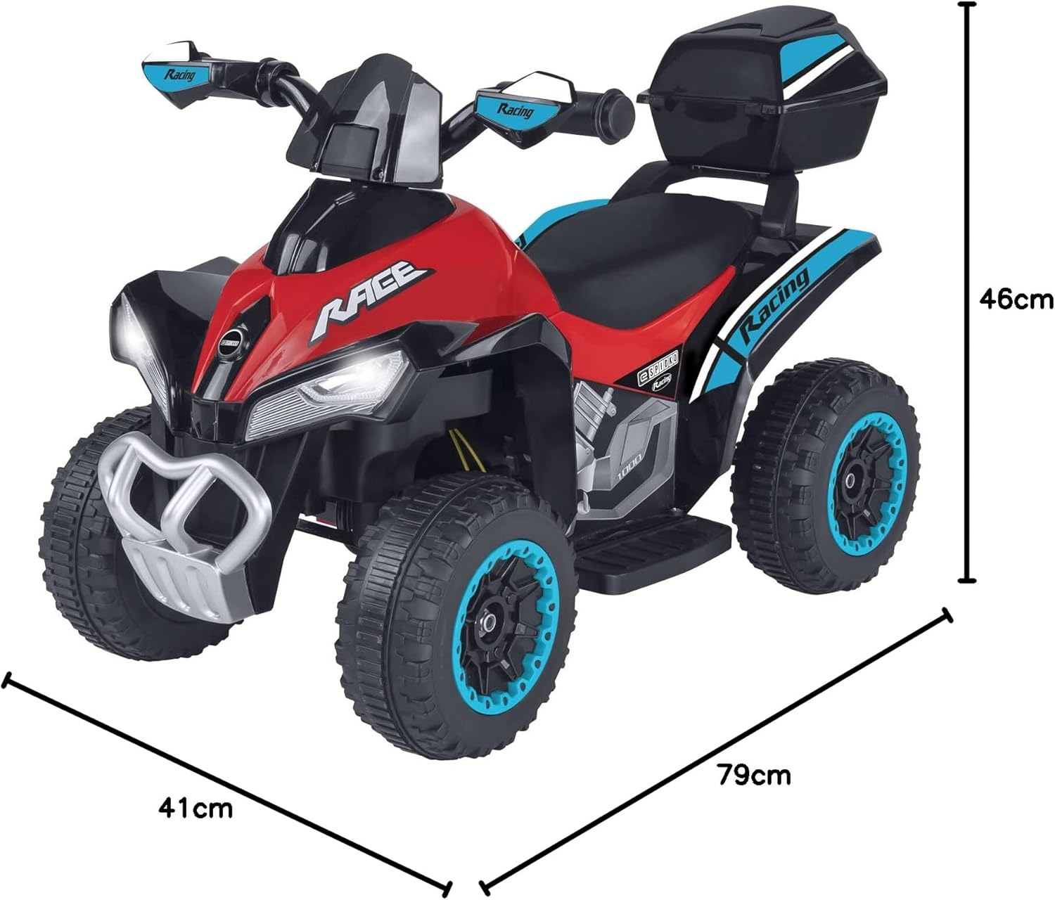 Quad Veicolo a batterie per Bambini, 6V 4.5AH, Rosso - Globo Giocattoli 41340