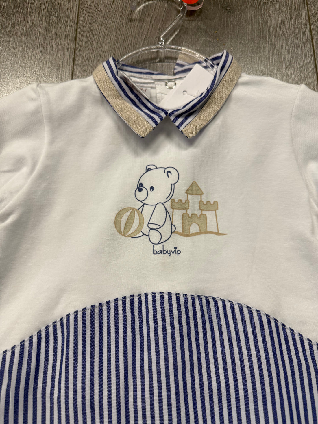 Tutina bimbo con orsetto e righine Babyvip T2577/04