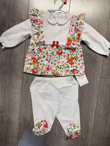 Due pezzi bimba Babyvip con motivo floreale T 3550/01