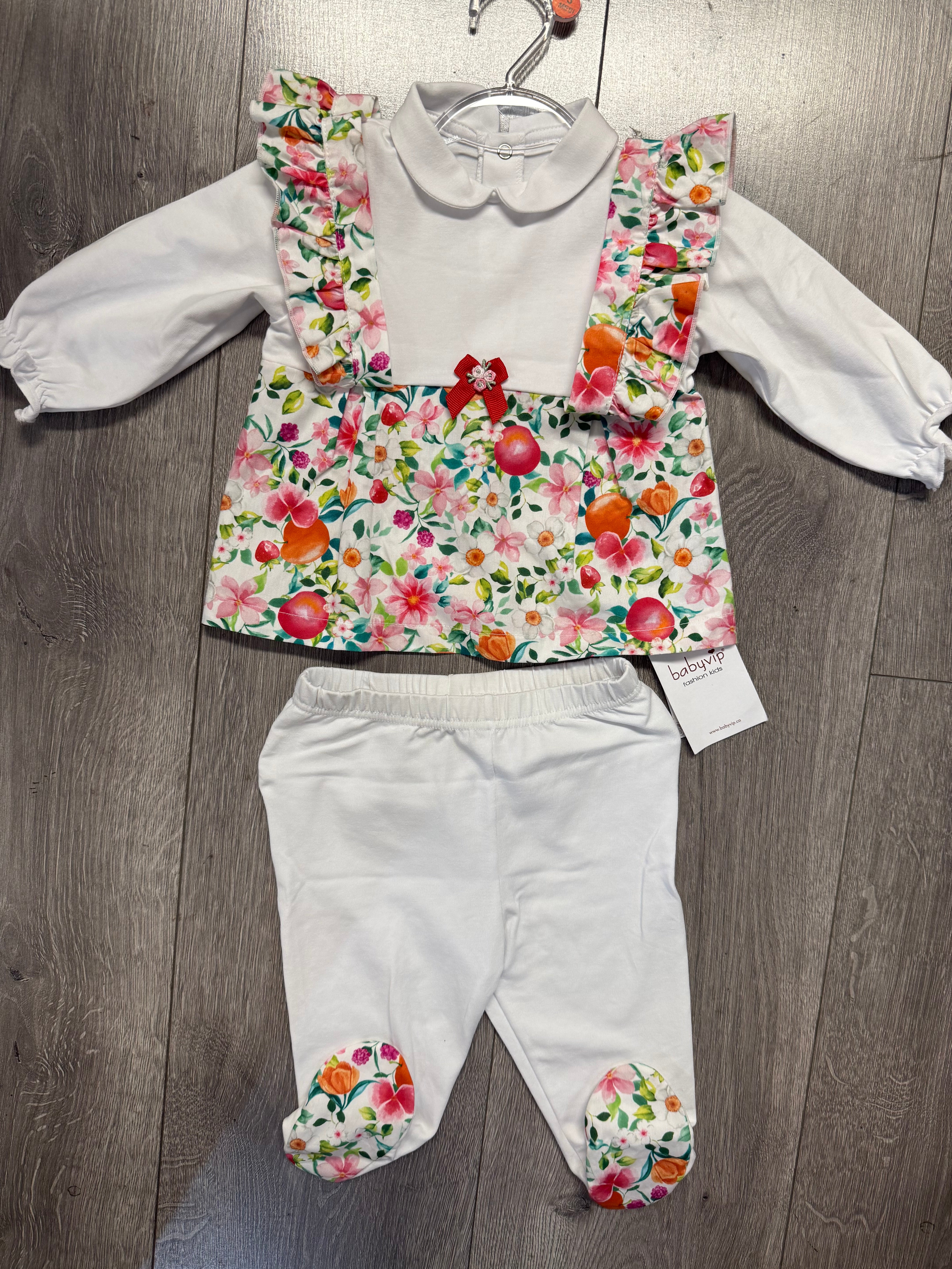 Due pezzi bimba Babyvip con motivo floreale T 3550/01