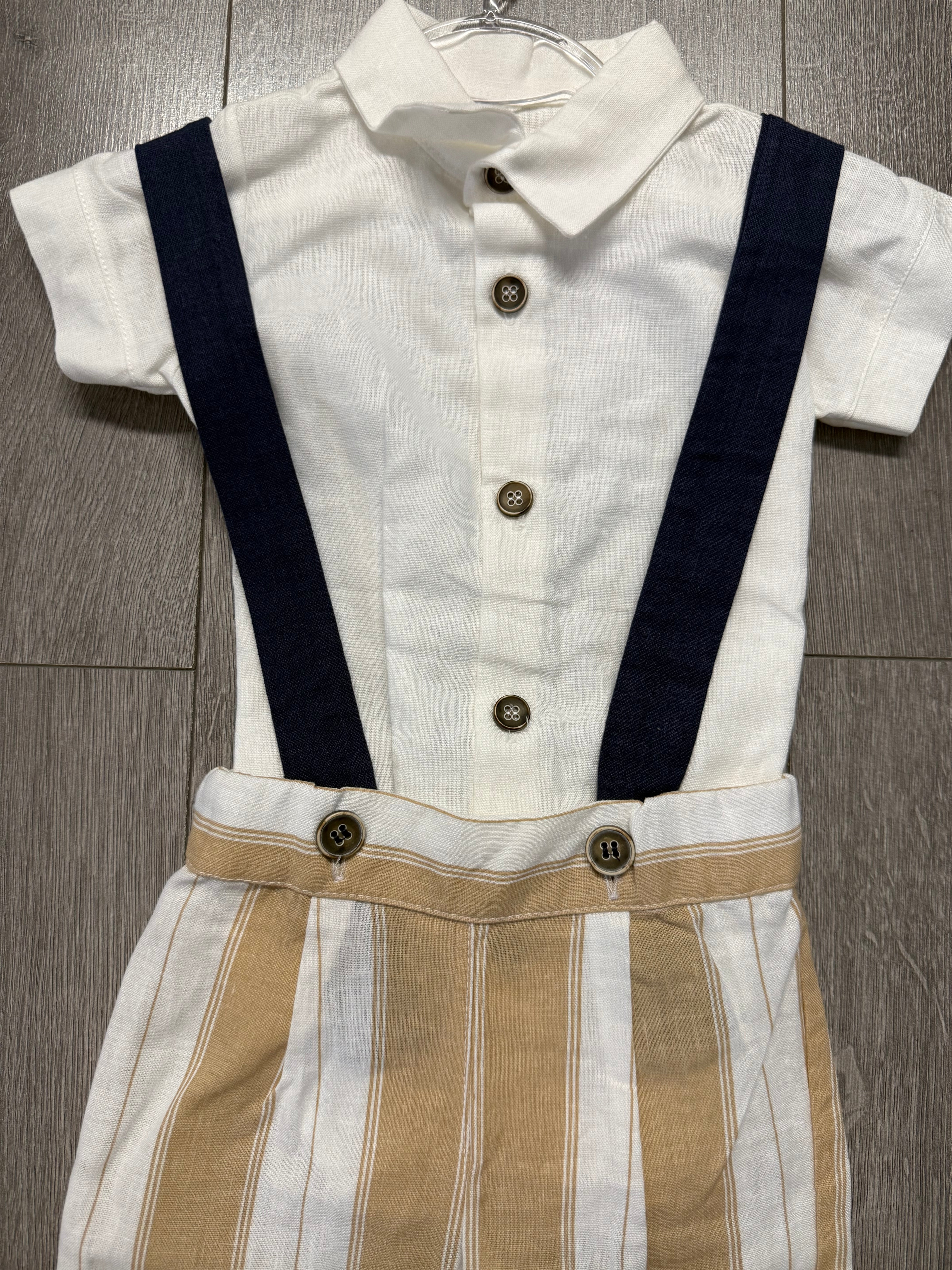 Completo due pezzi simil bretelle bimbo Babyvip T7838/44
