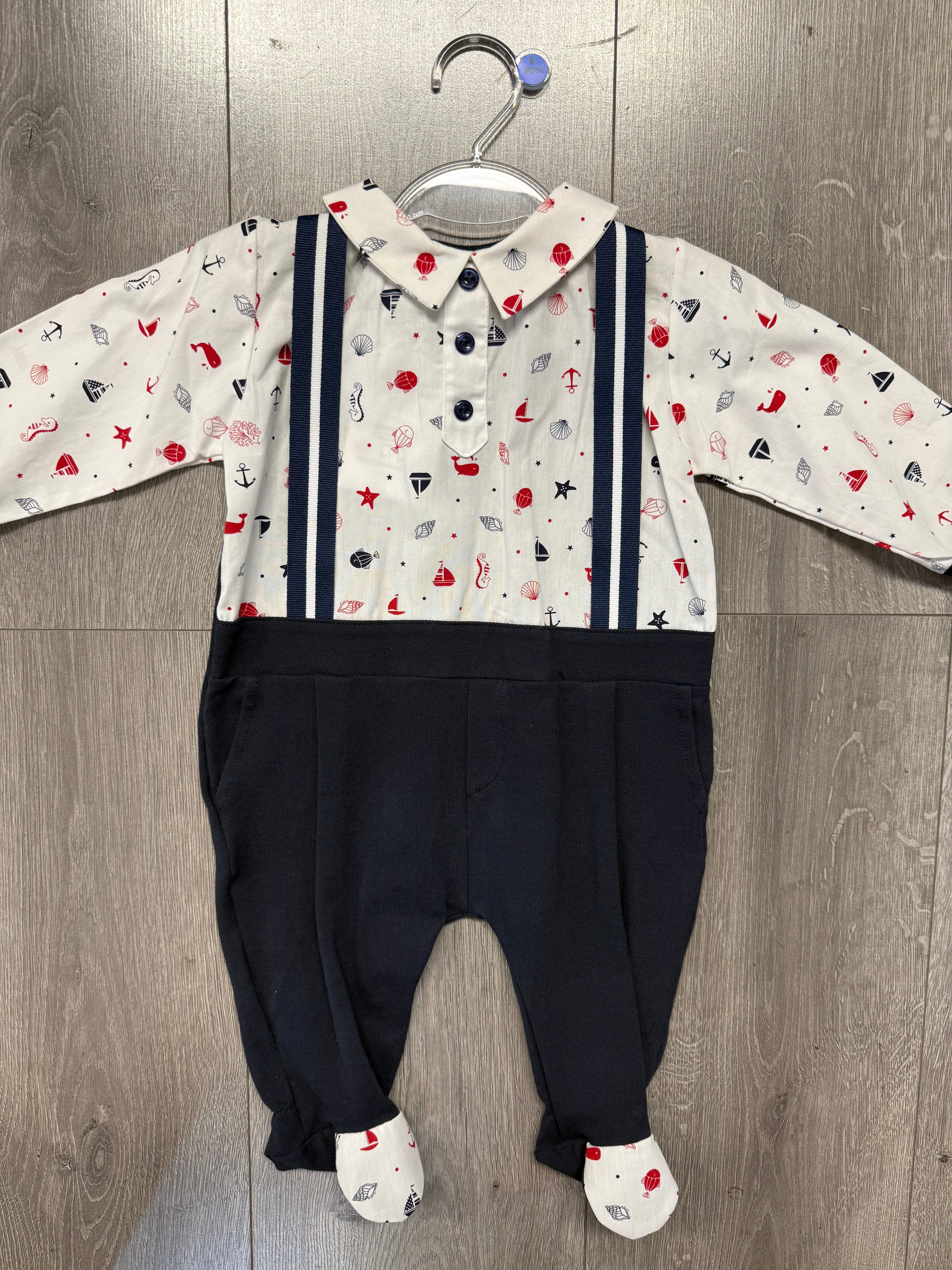 Tutina bimbo con simil bretelle Babyvip T2571/08