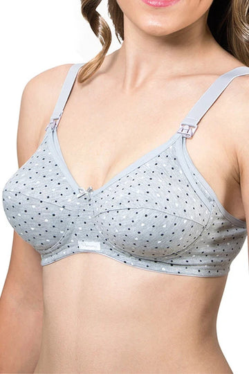 Reggiseno allattamento in cotone fantasia cuori e pois Premamy