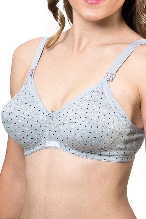 Reggiseno allattamento in cotone fantasia cuori e pois Premamy