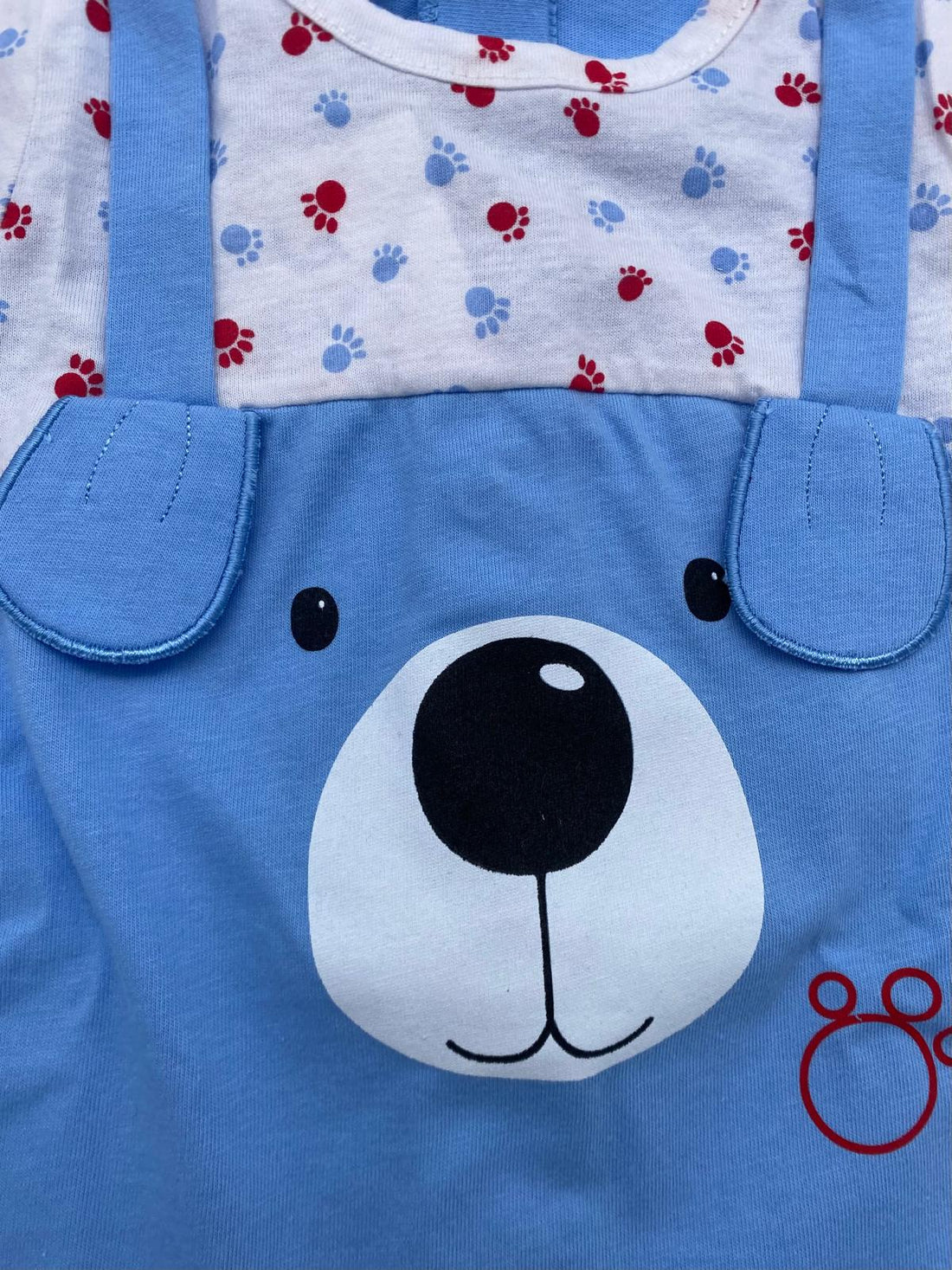Pagliaccetto neonato in Jersey con cagnolino Gary