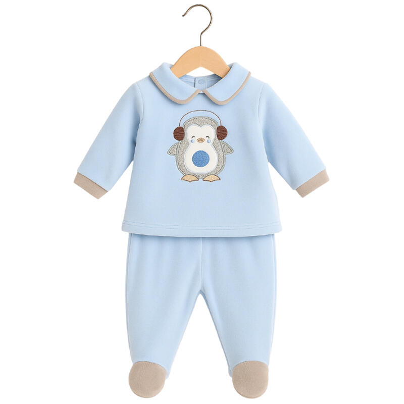 COMPLETINO CLINICO CINIGLIA con pinguino ricamato LES JOLIES
