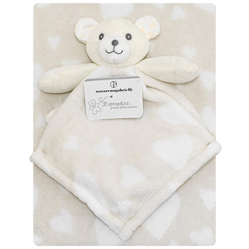 SET REGALO COPERTA CULLA PILE CON PUPAZZO DOUDOU NAZARENO GABRIELLI