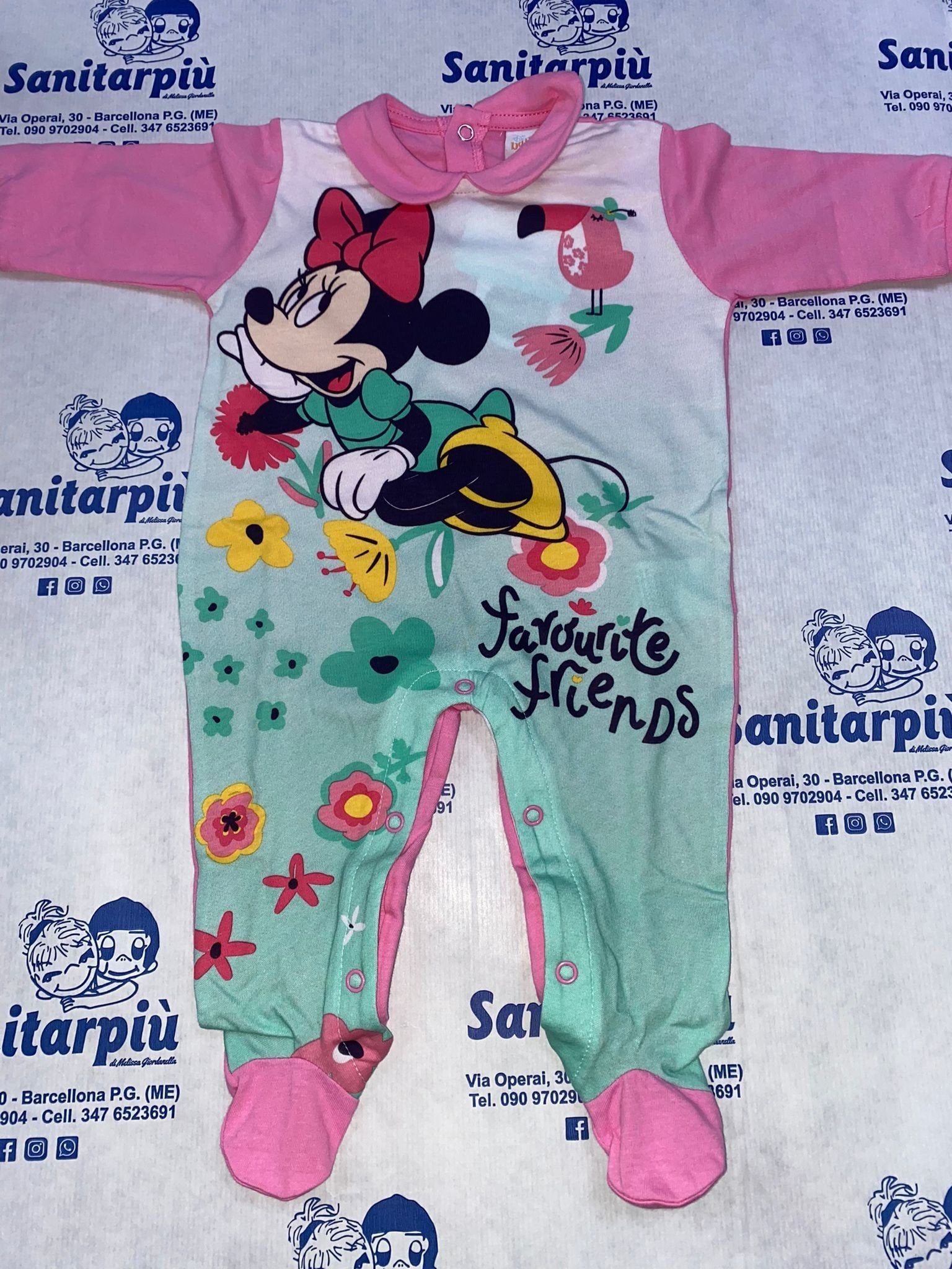 Tutina Jersey disney minnie Rosa, 9mesi 74Cm