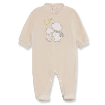 TUTINA NEONATO IN CINIGLIA BEIGE